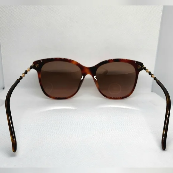 NEW AUTH Gucci GG0654S 003 Square Havana Bamboo sunglasses display picture 1
